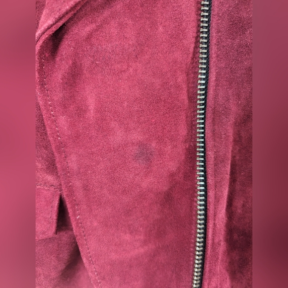 Free People x Understated 100% Leather Moto Jacket, Red/Wine/Burgundy (SIZE XS) - Picture 16 of 16